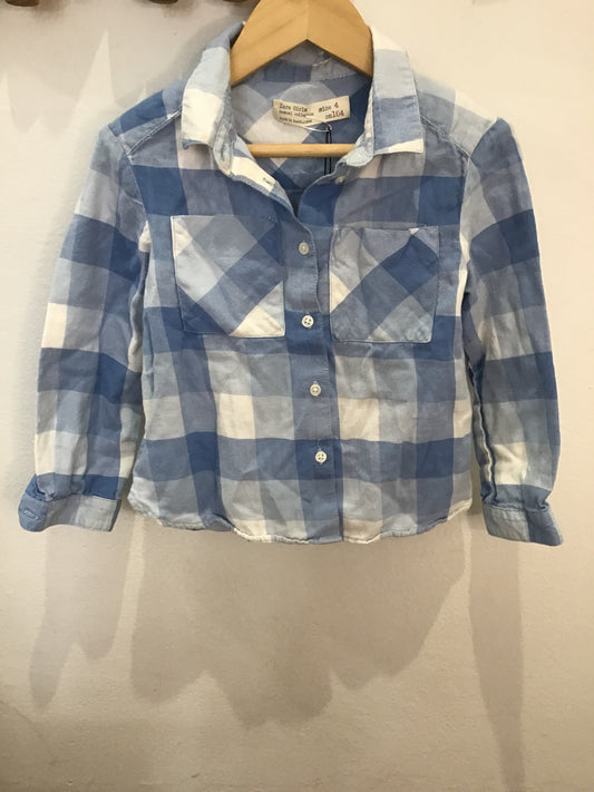 Blue checkered shirt 4y