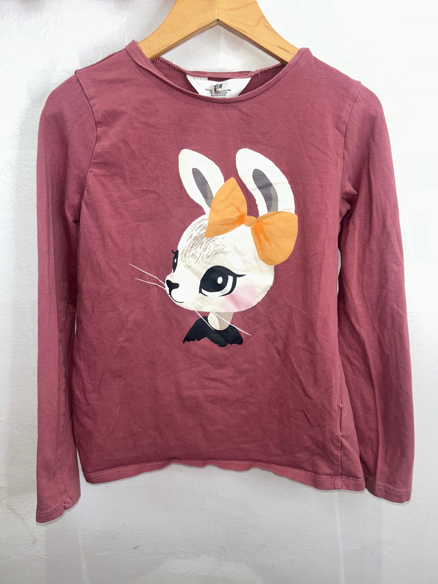 Mauve bunny longsleeve 8-10y