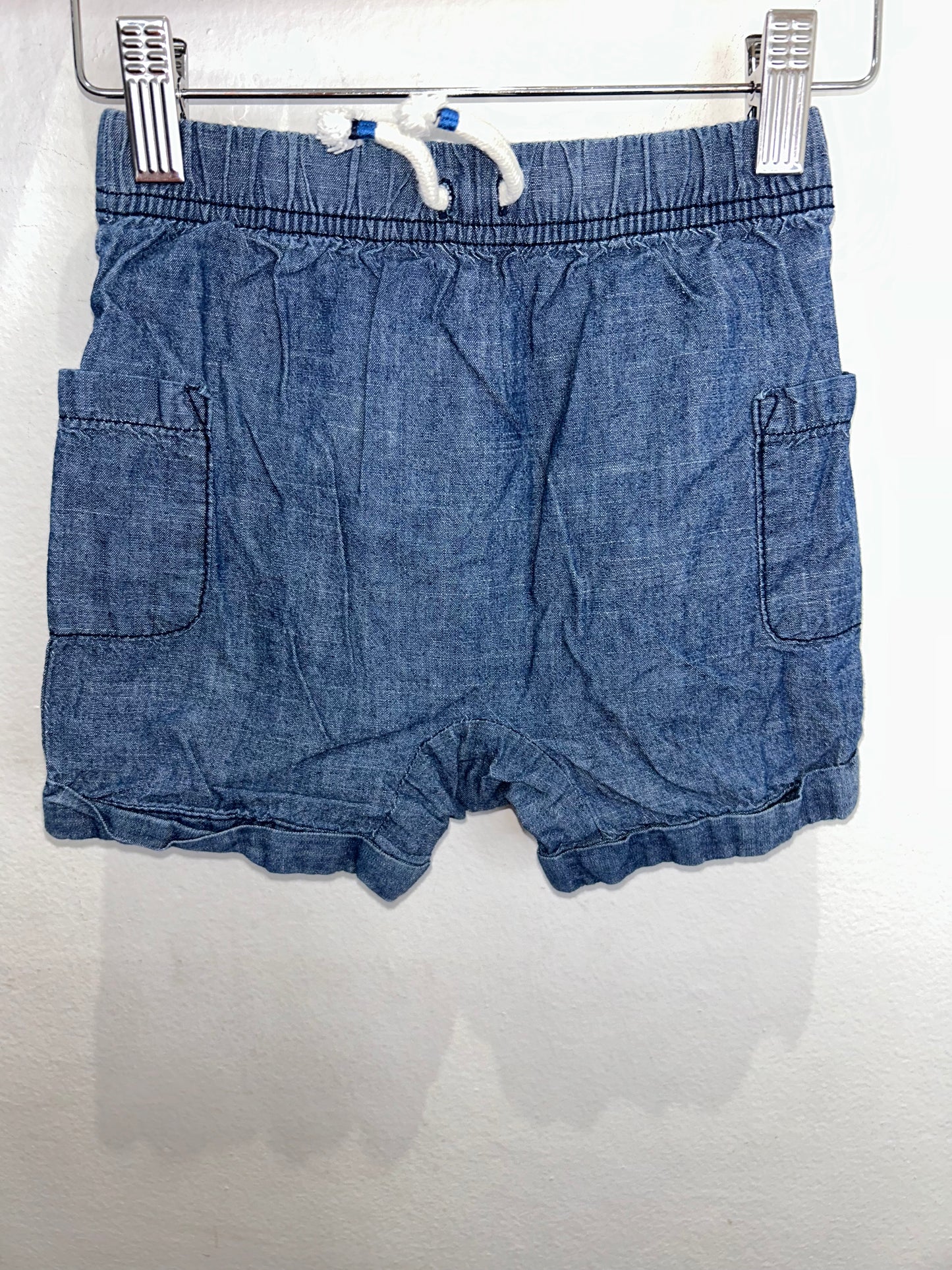 Chambray pull-on shorts 18-24m