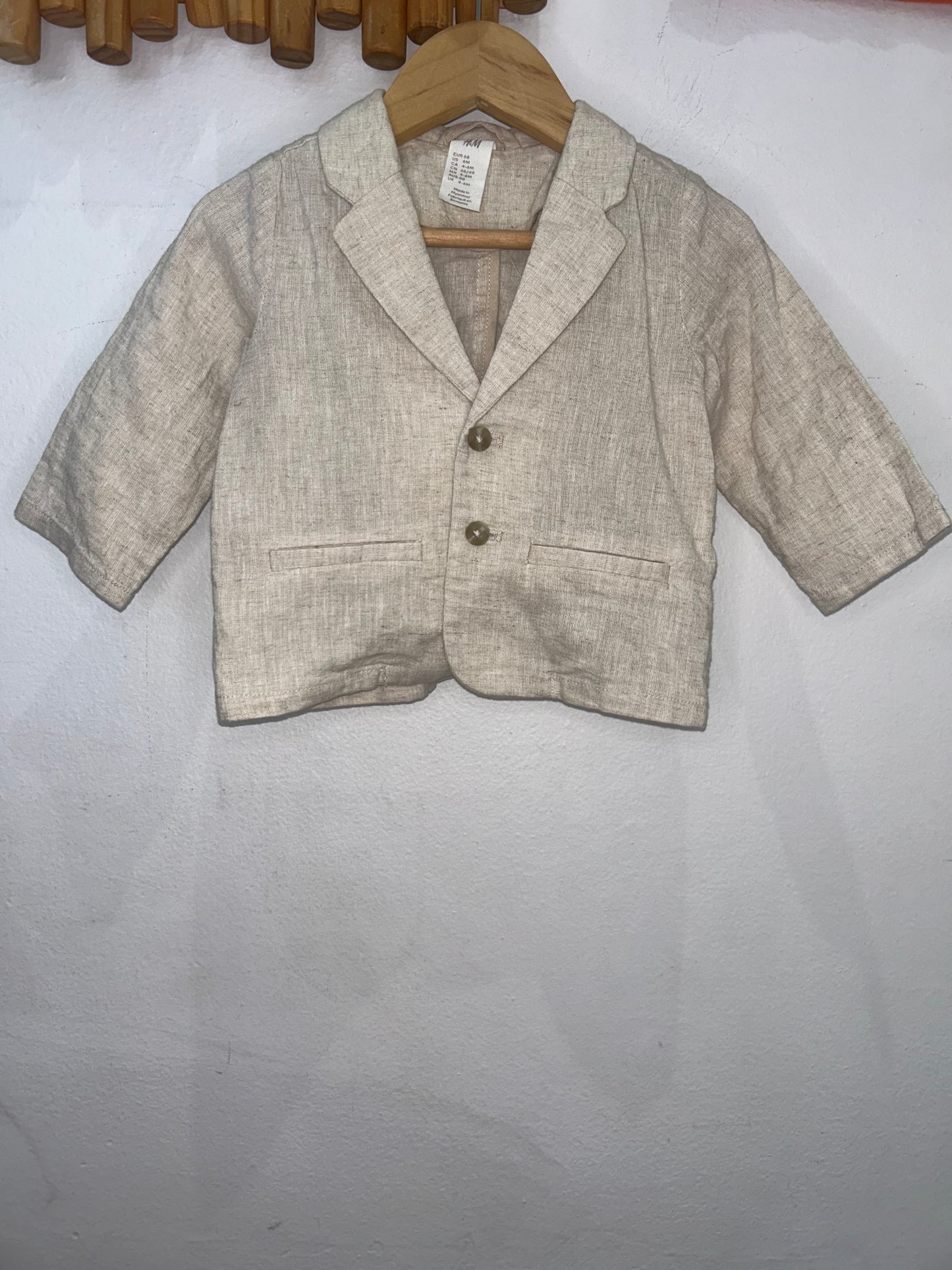 Linen  suit set 4-6m