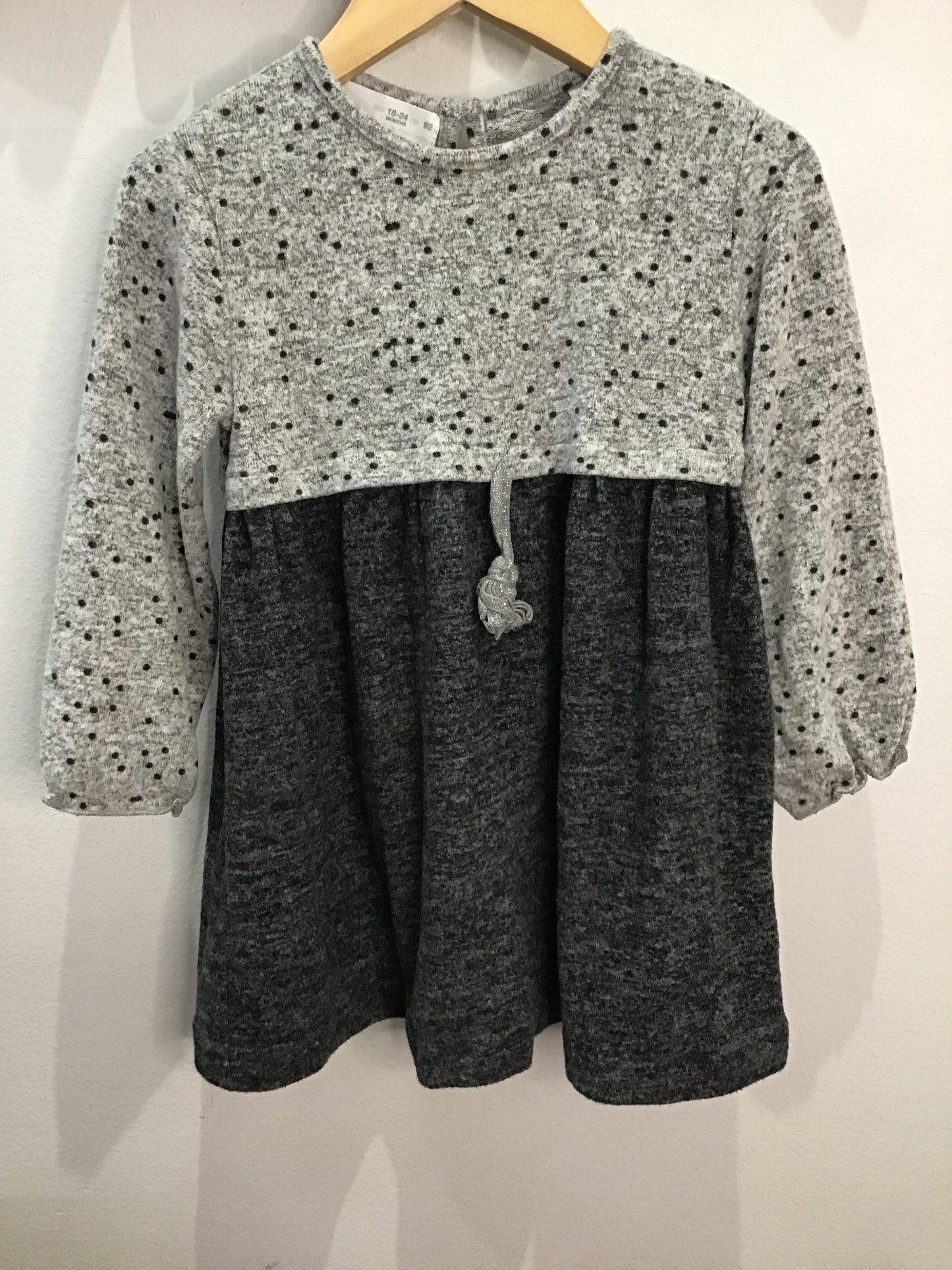Grey knit dress 18-24m
