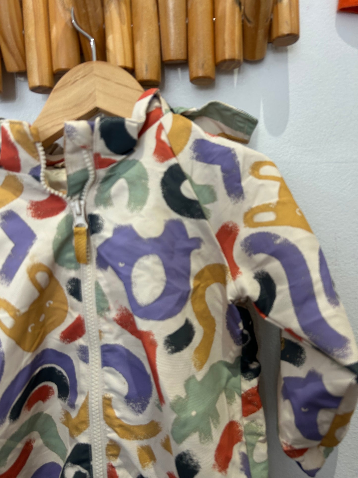 Fun print one-piece jacket 12-18m