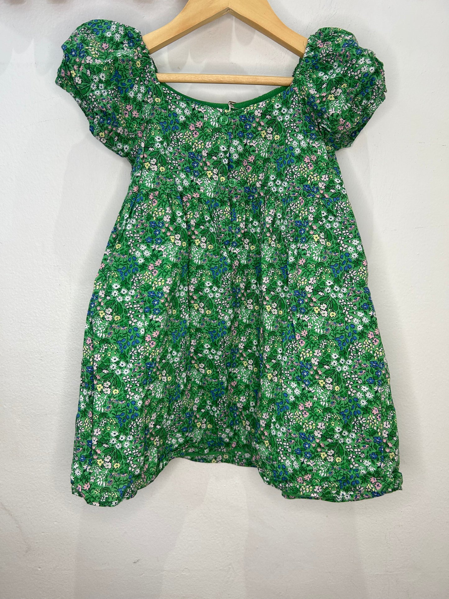 Janie & Jack green floral dress 3y