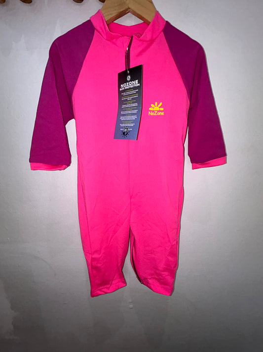NoZone hot pink swimsuit 18-24m NEW