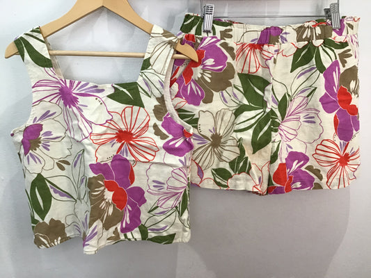 Two piece big flowers set 10-11y