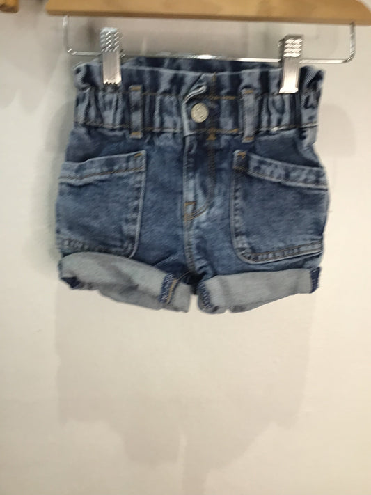 Shorts high waist denim 12-18m