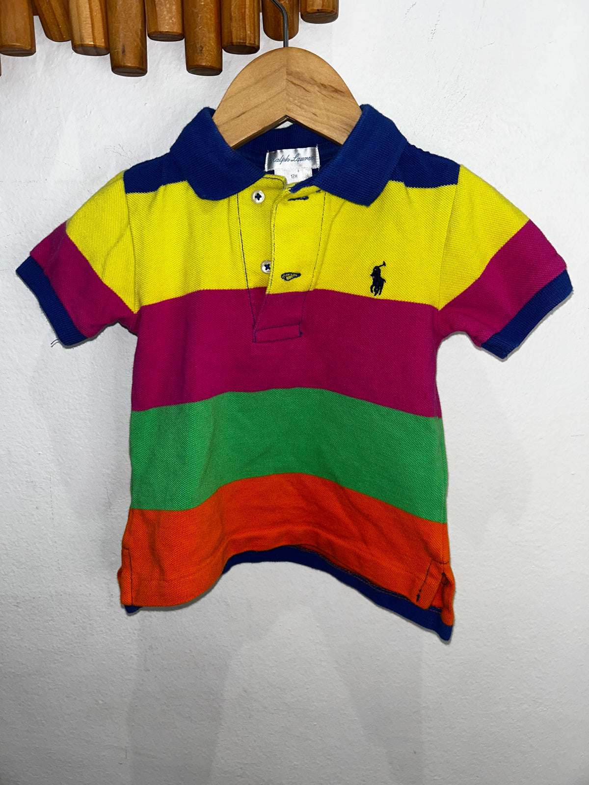 Rainbow block polo 6-12m