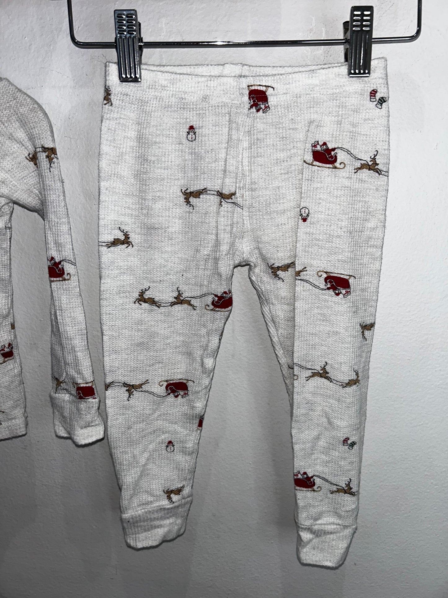 Waffle Santa pyjamas 2y