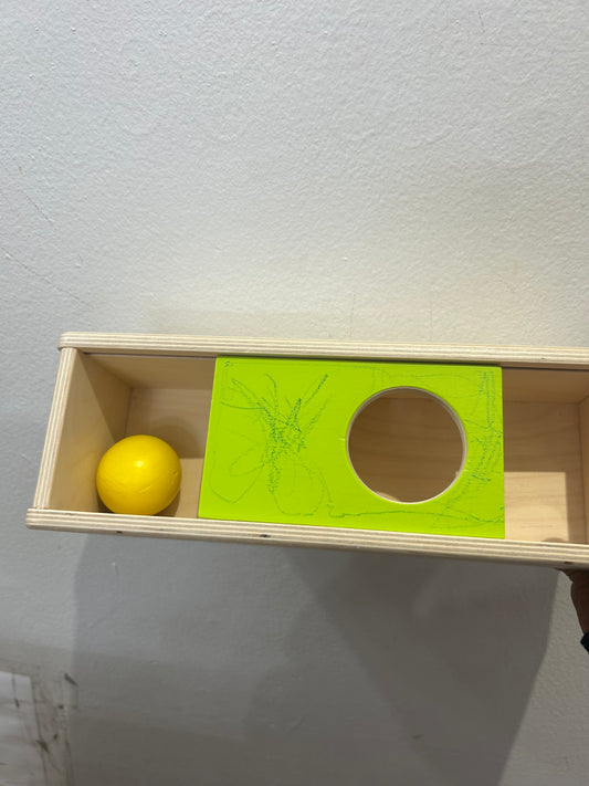 Lovevery wooden ball drop box