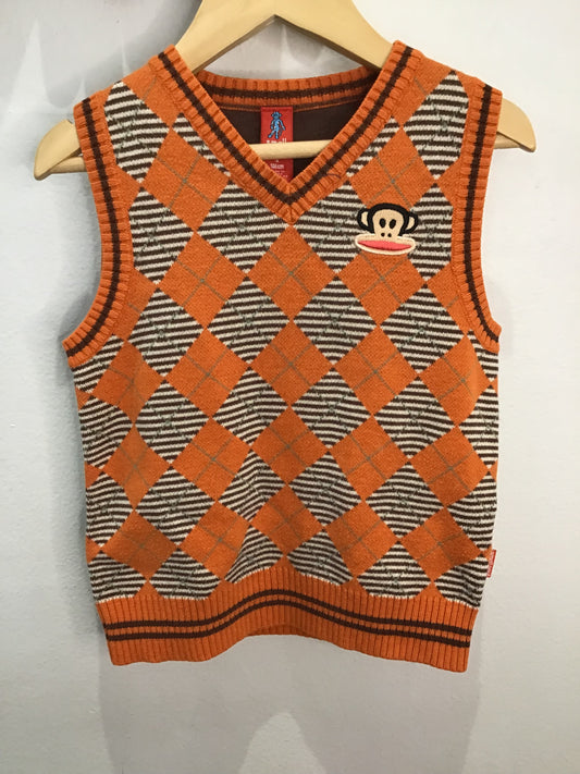 Sweater vest orange 4y