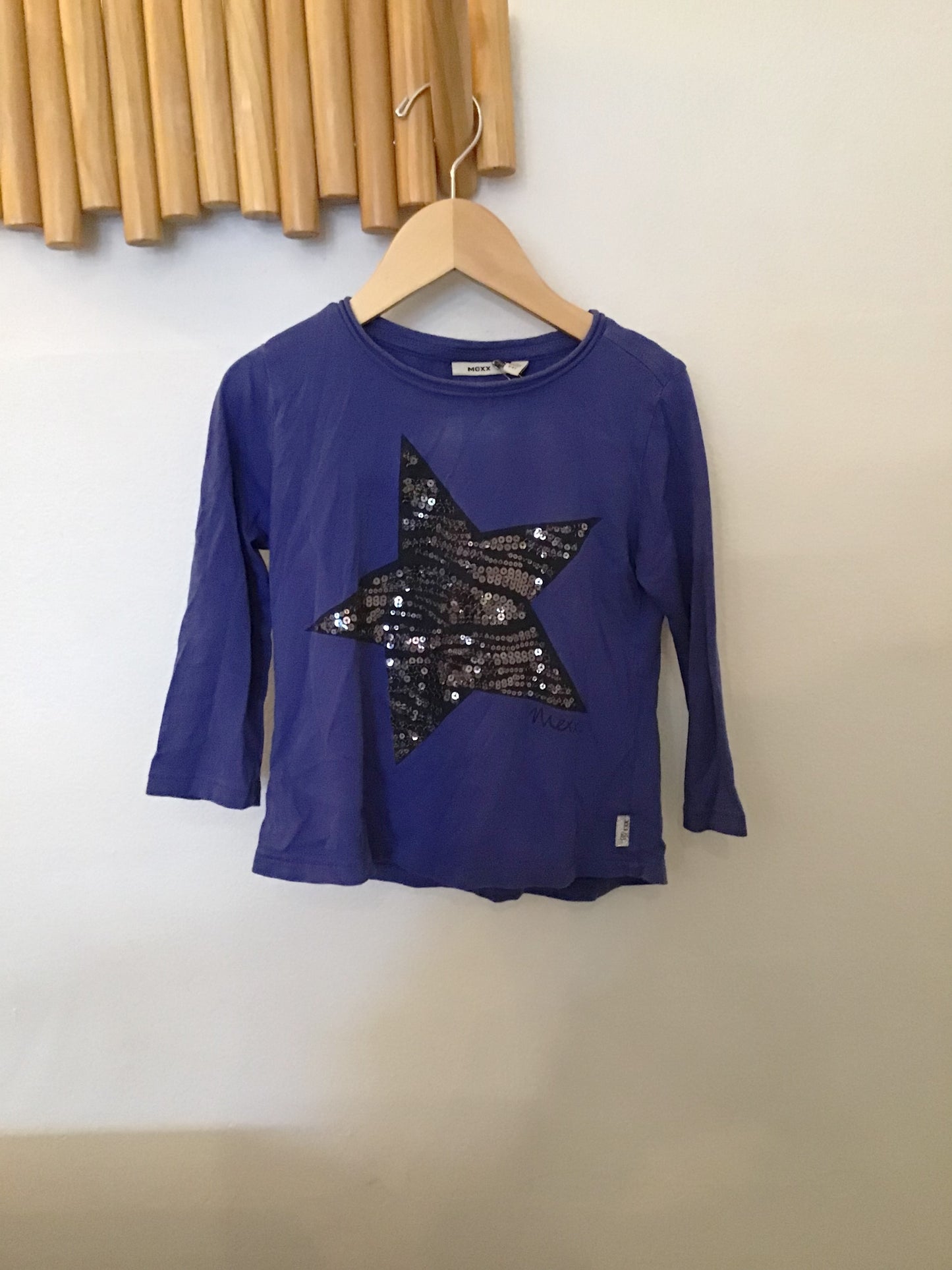 Sequin star long sleeve 2-4y