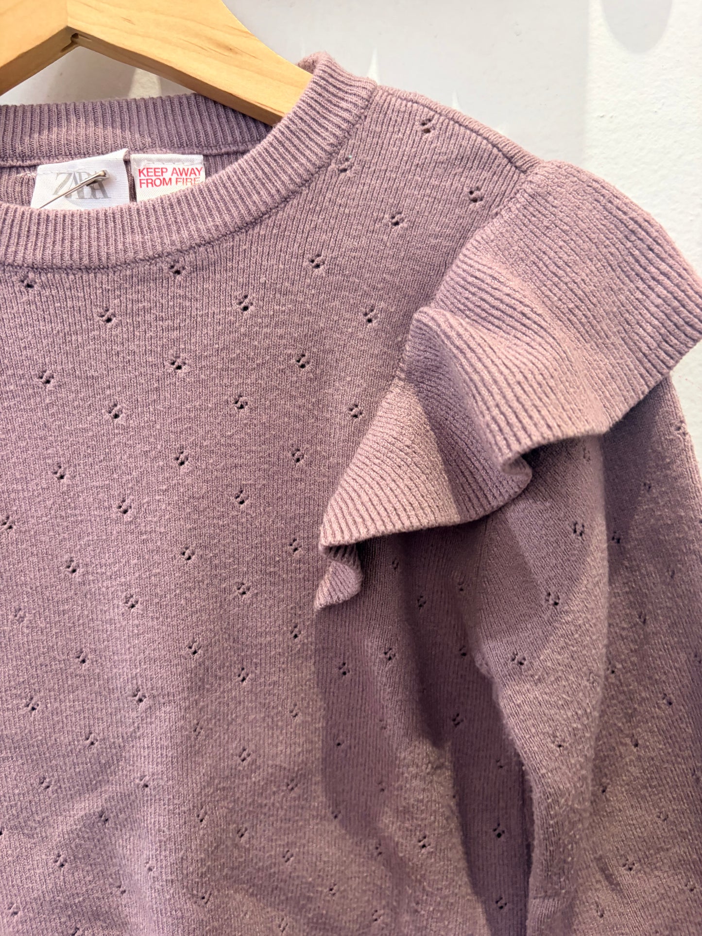 Mauve collared sweater dress 5-6y