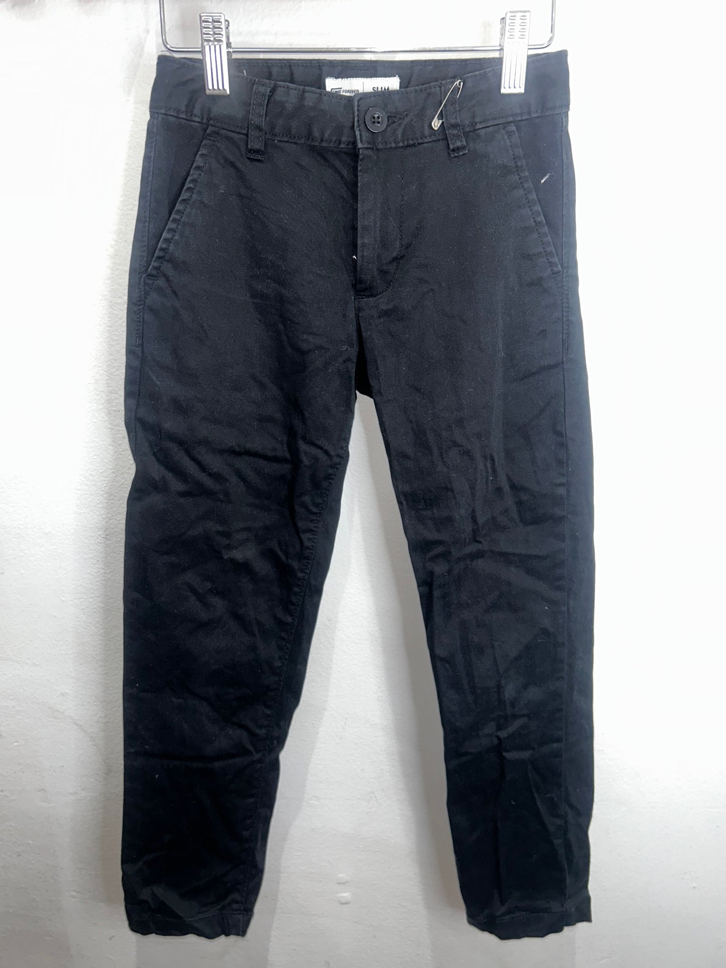 Black slim pants 7-8y