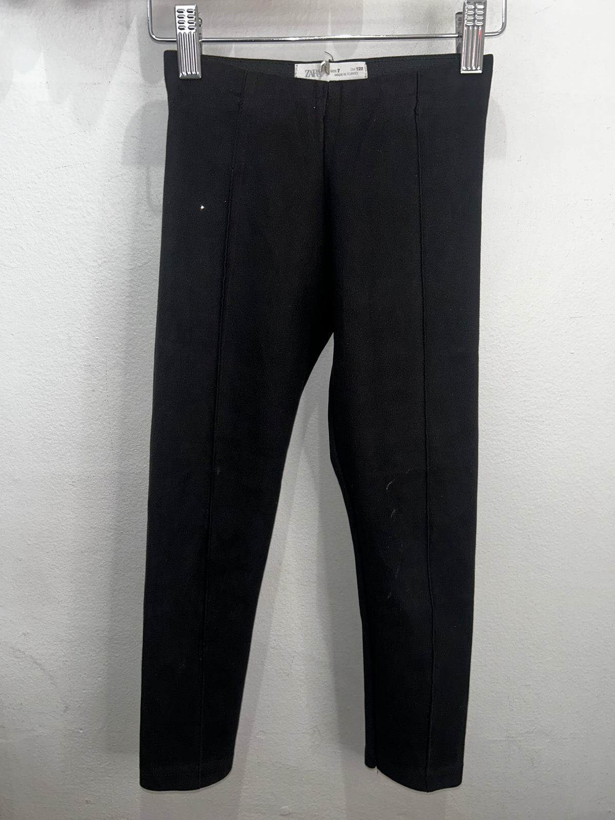 Black suede leggings 7y