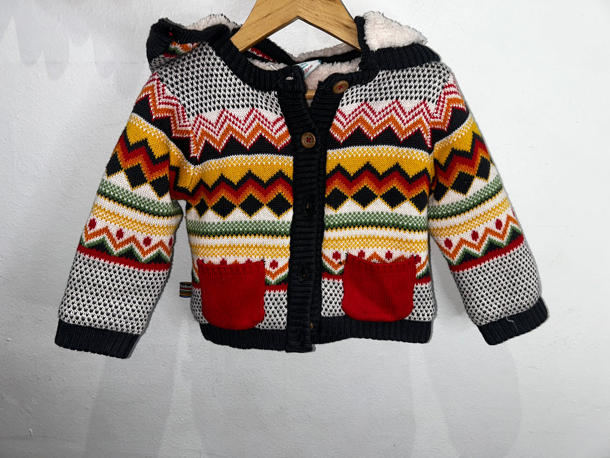 Boboli furry colourful sweater 18m