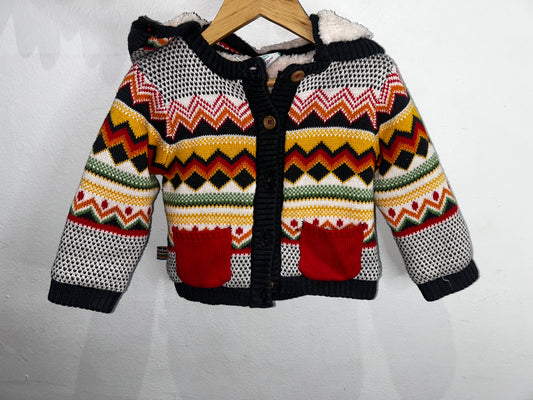 Boboli furry colourful sweater 18m