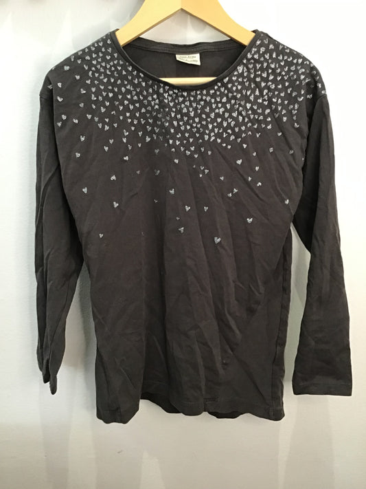 Tee heart sparkly longsleeve 9y