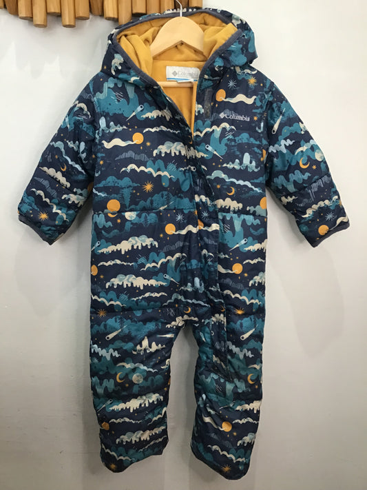 Columbia underwater print snowsuit 18-24m