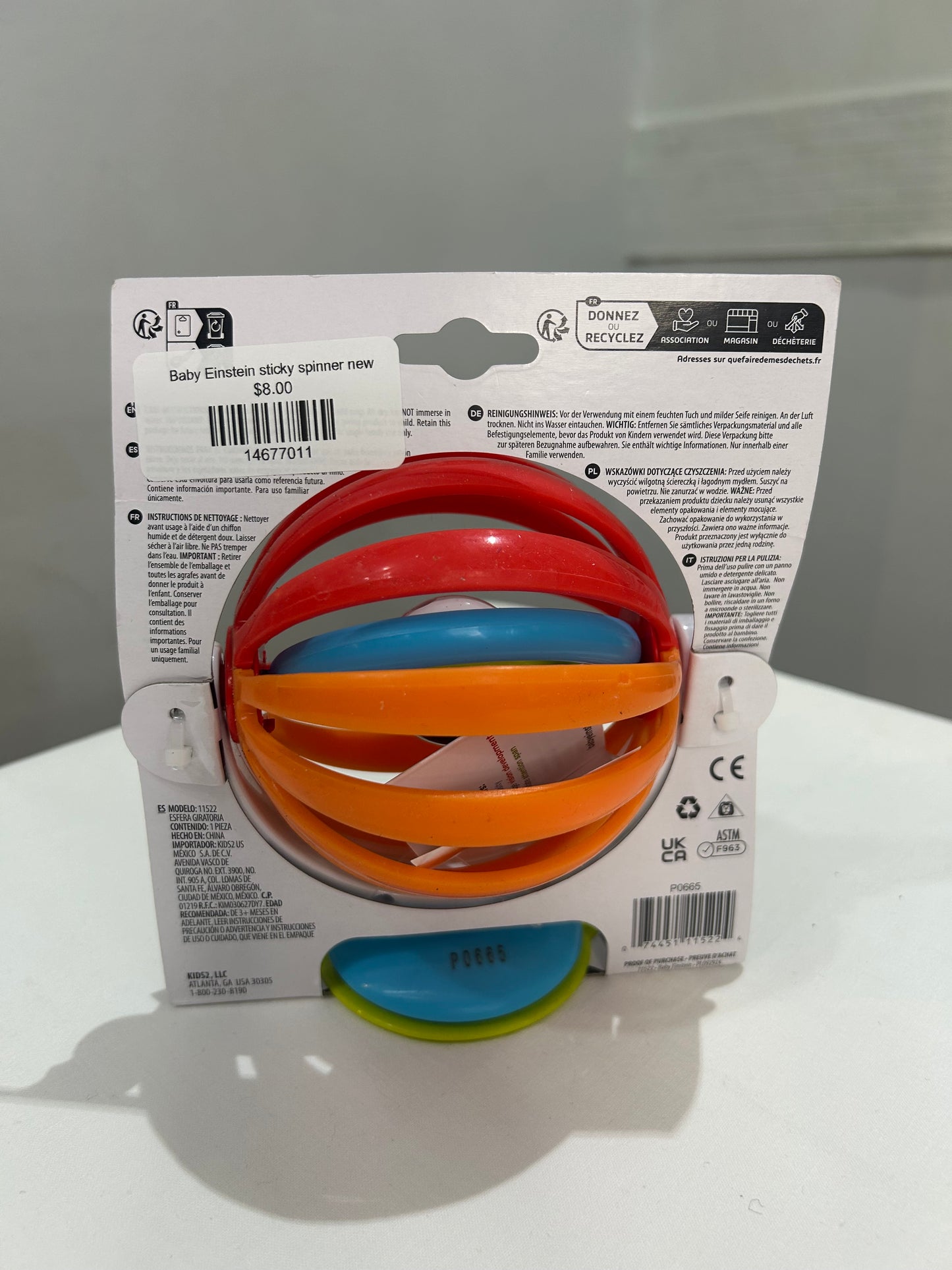 Baby Einstein sticky spinner new