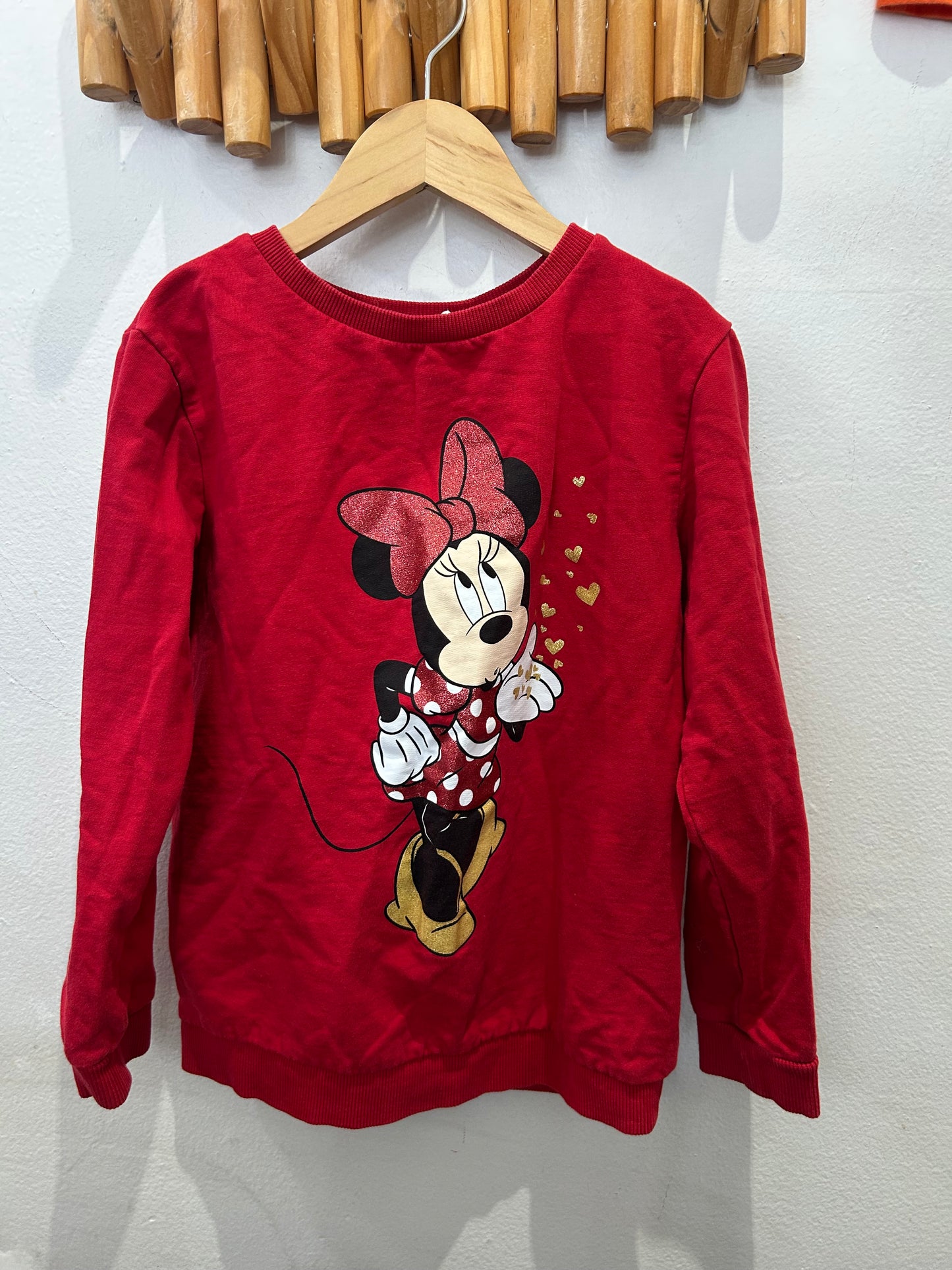 Minnie sparkly pullover 6-8y