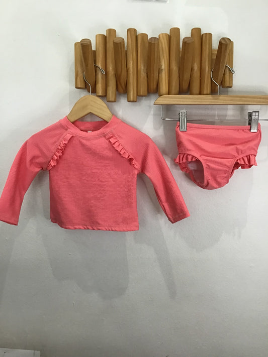 Swimsuit peach texture 6-12m