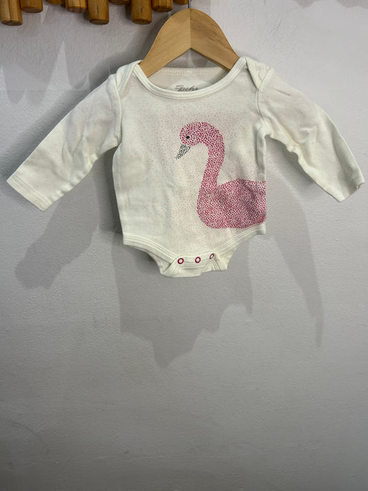 Swan onesie 0-3m