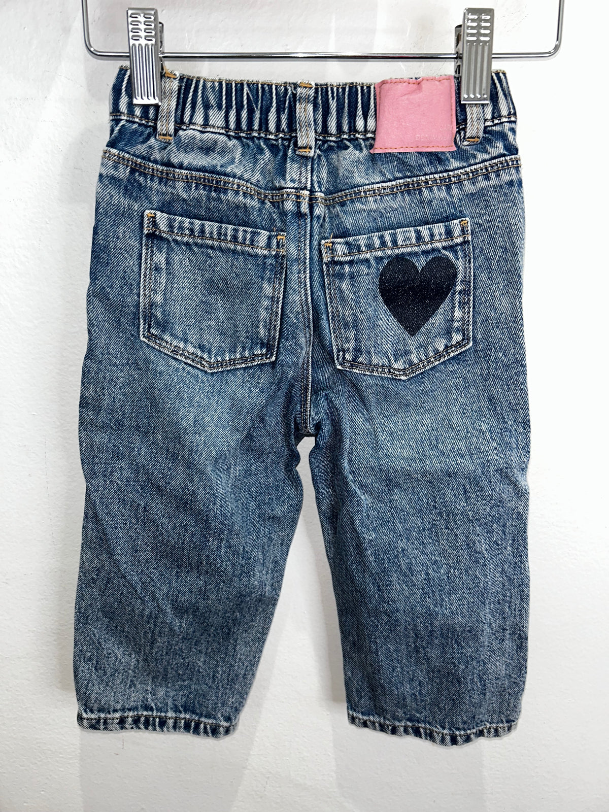 Wide leg heart jeans 2y