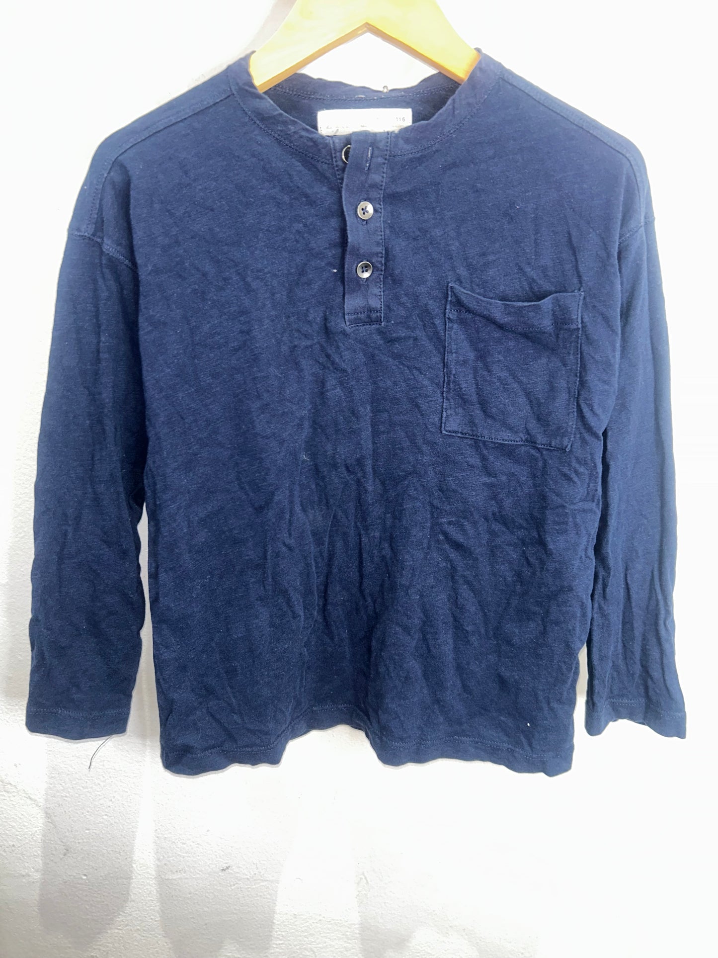 Navy henley 6y