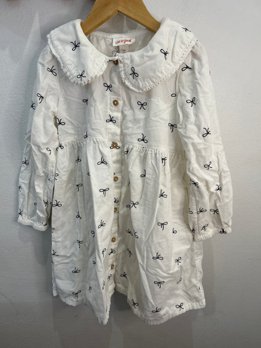 Corduroy bows dress 5y