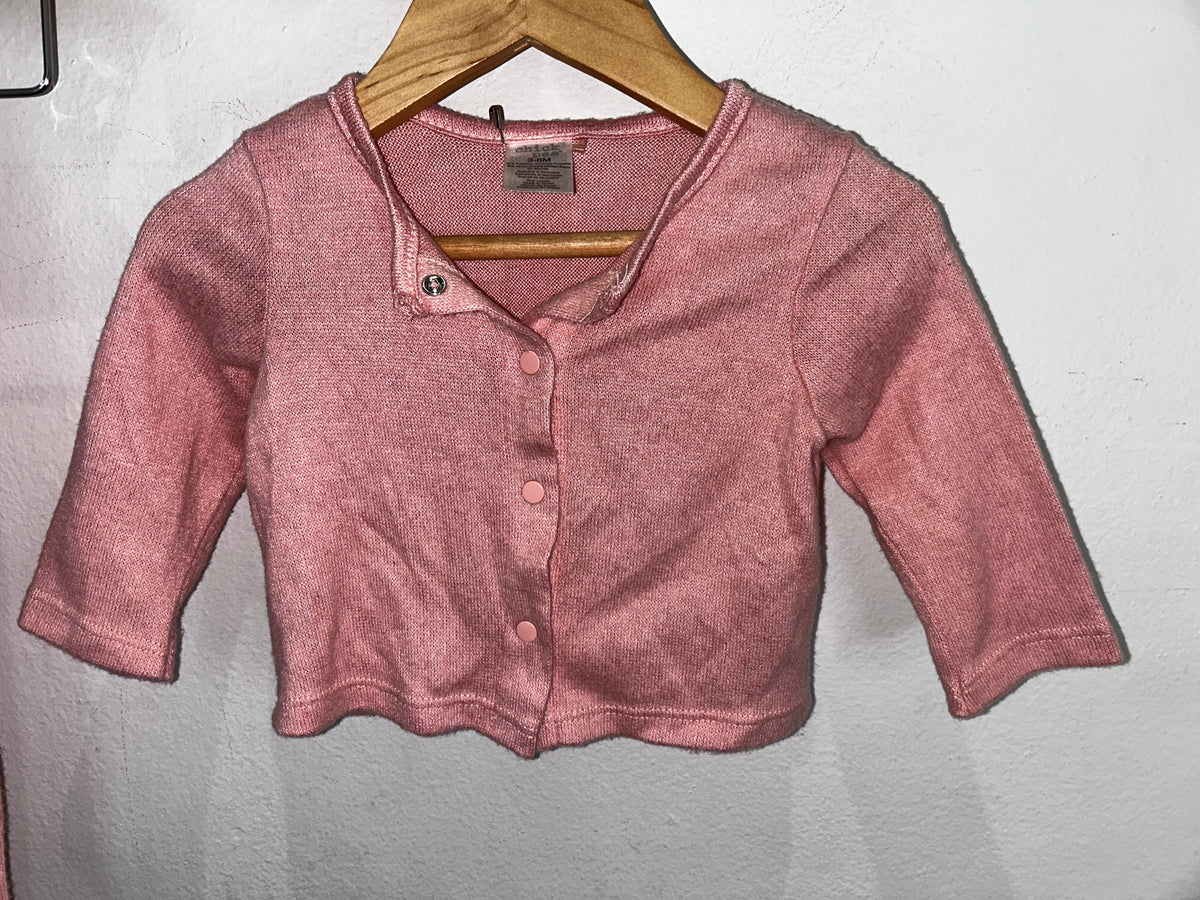 Pink knit set 3-6m