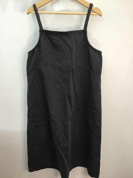Dress black soft denim 10-12y