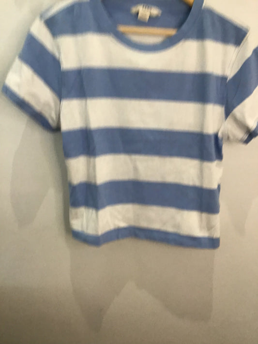 Tee boxy blue stripes- adult XS
