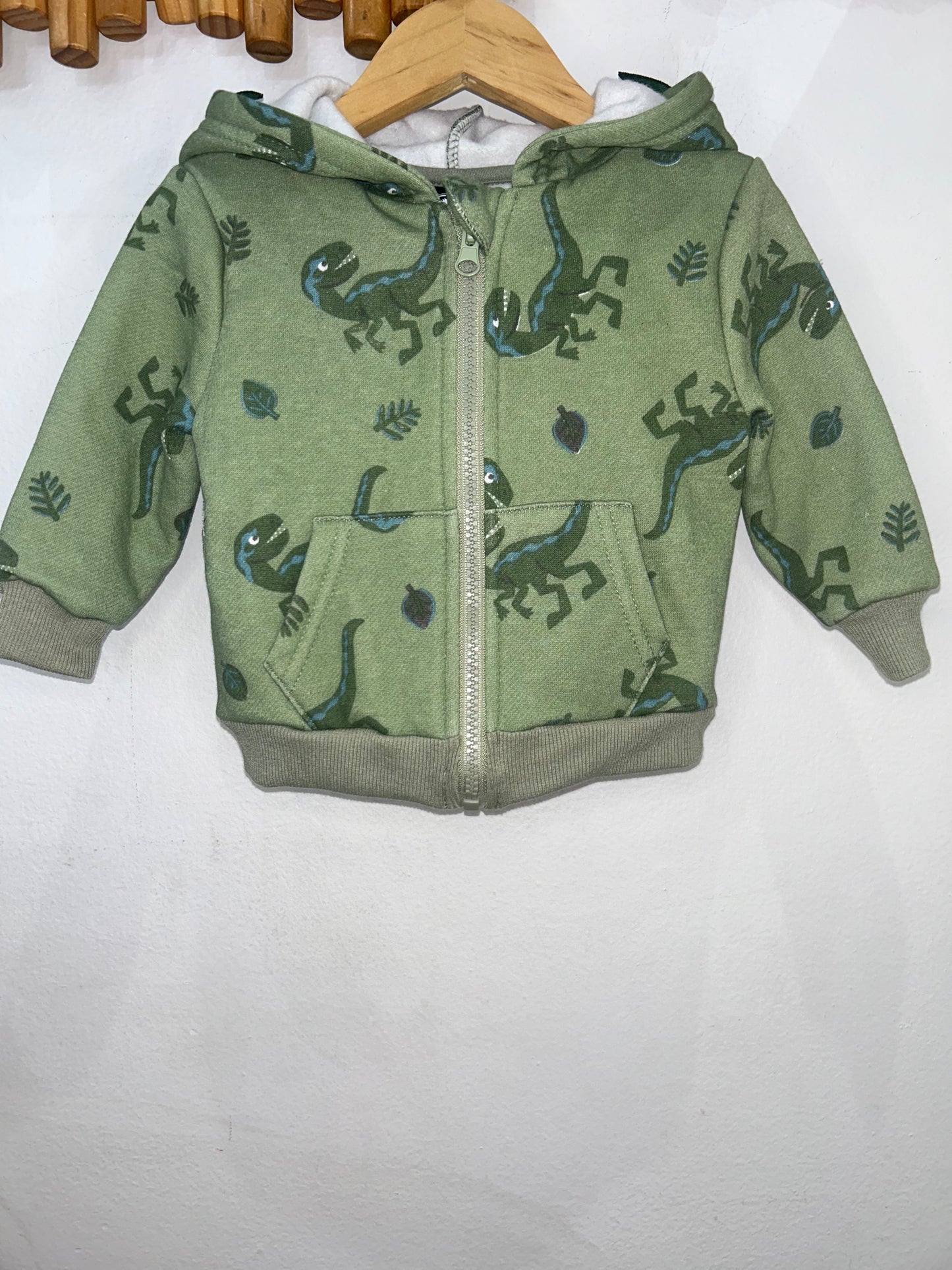Dinos green sweatshirt 12m