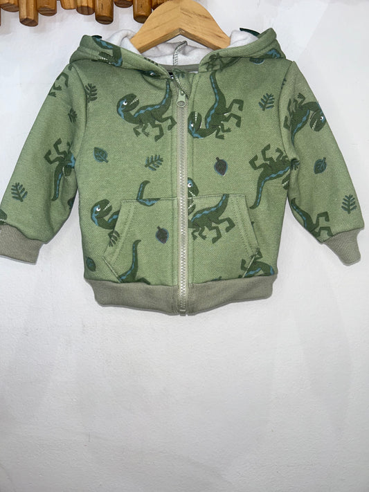 Dinos green sweatshirt 12m