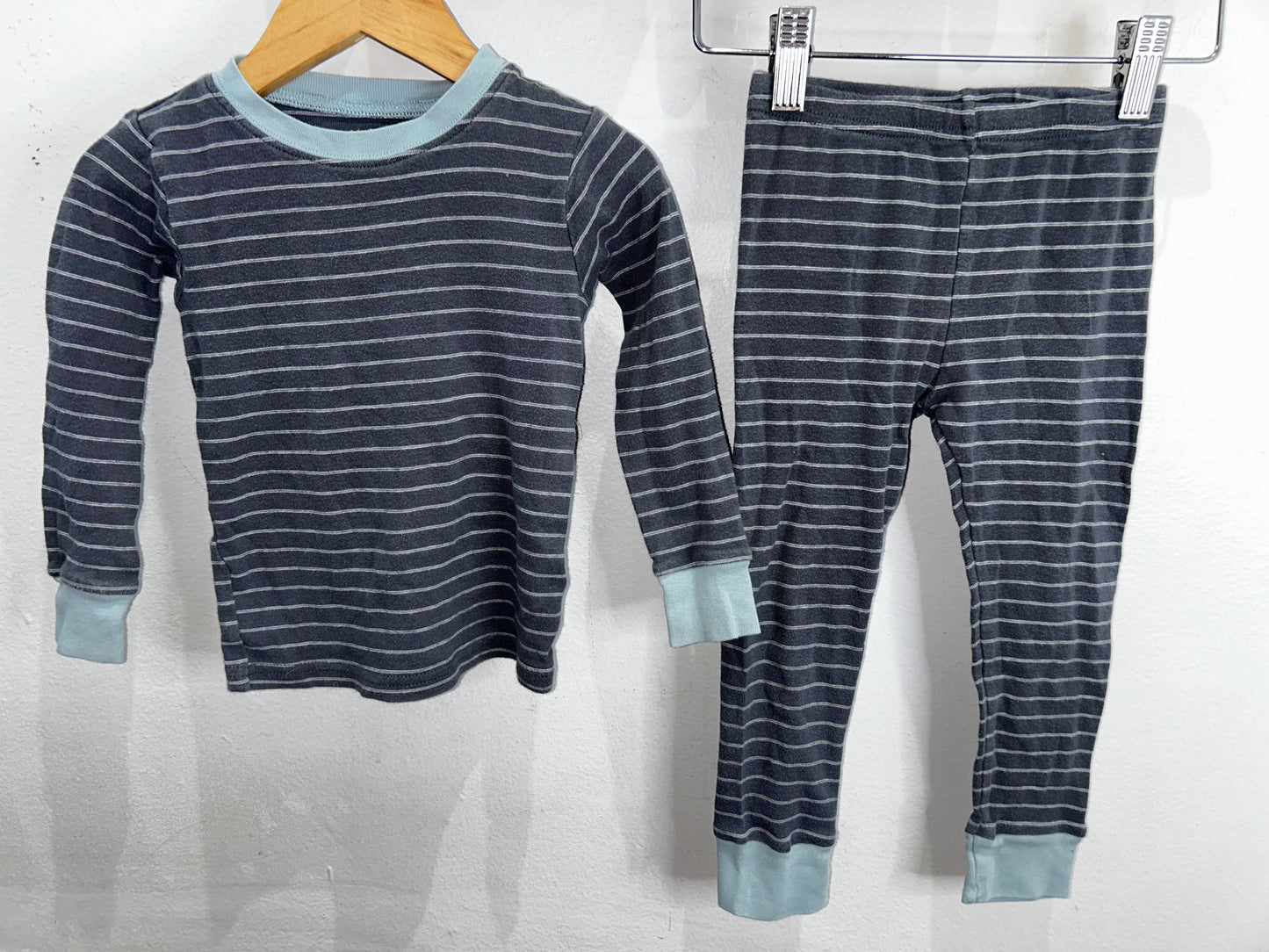 Grey striped pyjamas 2y