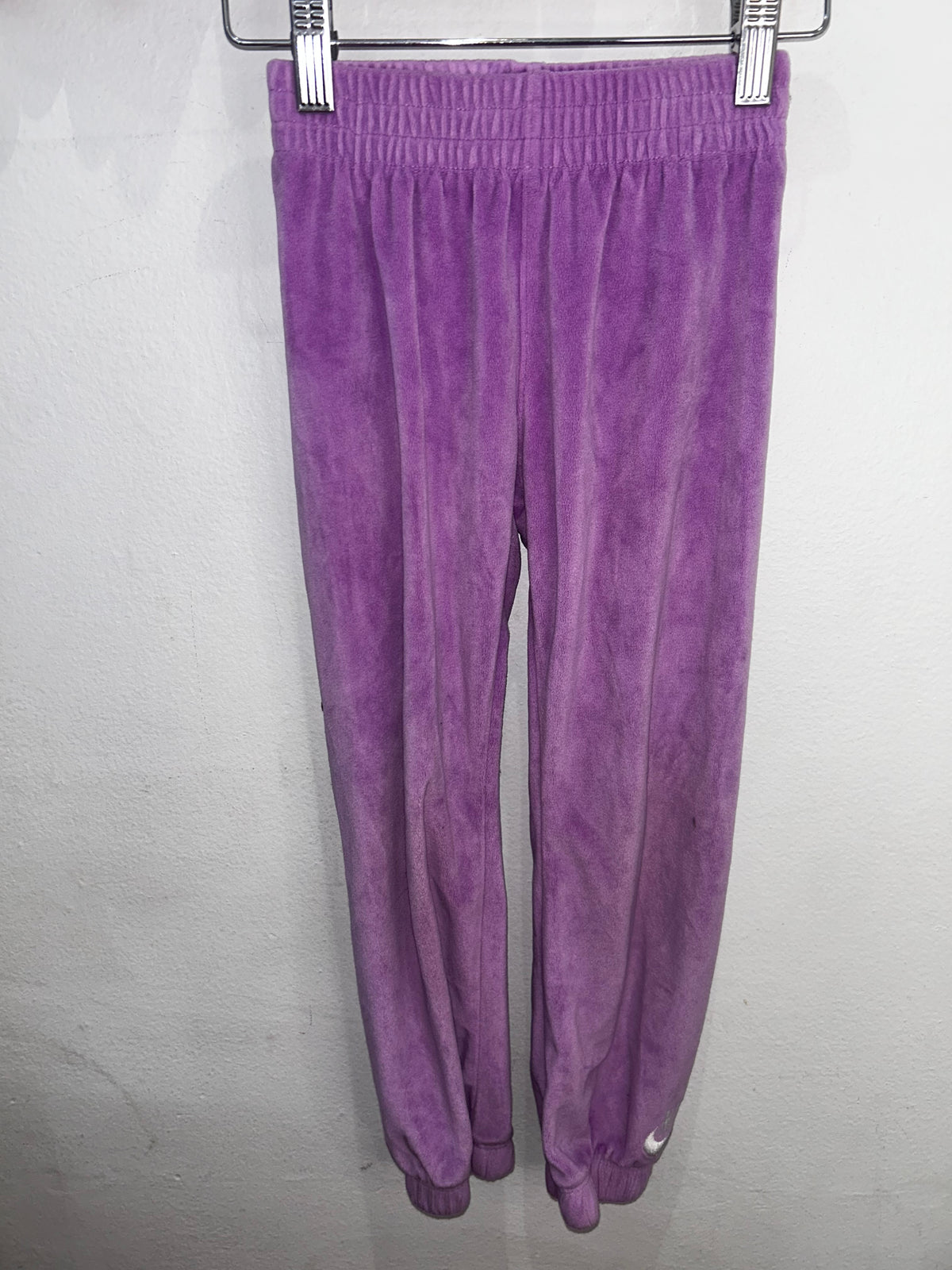 Purple velour track suit 4-5y