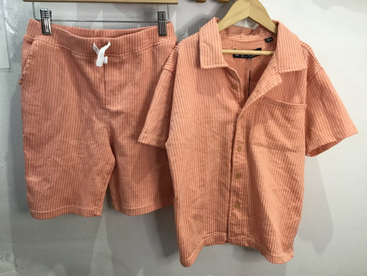 Peach shorts set 10-12y