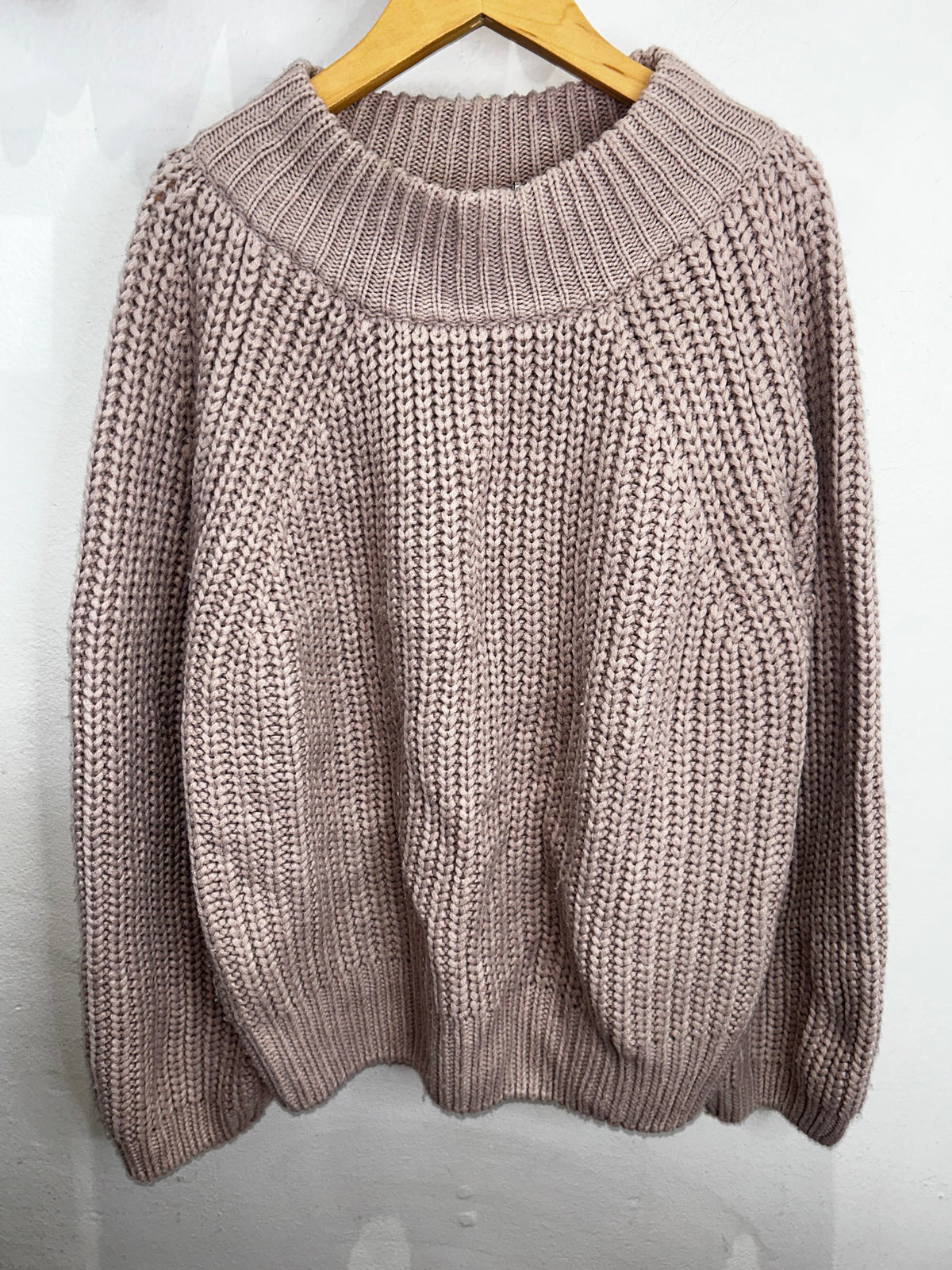 Pink chunky sweater - adult S