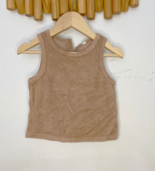 Quincy Mae brown terry tanktop 12-18m