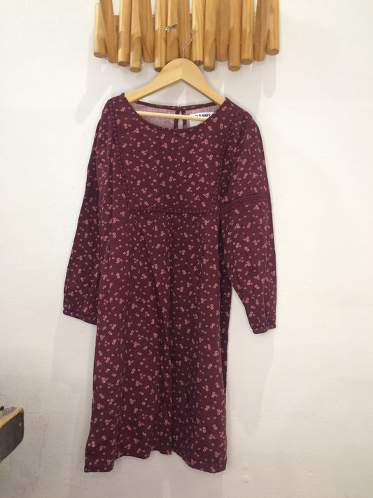 Maroon collar detail dress 8y