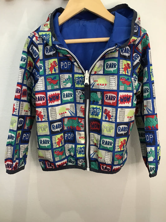 Comic book reversible rain jacket 2-3y