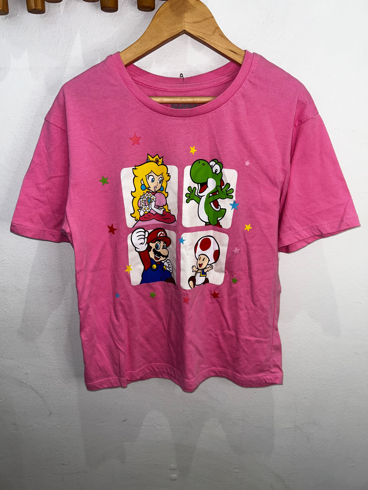 Super Mario pink tee 10-12y