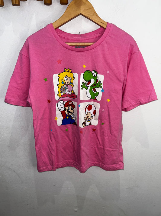Super Mario pink tee 10-12y