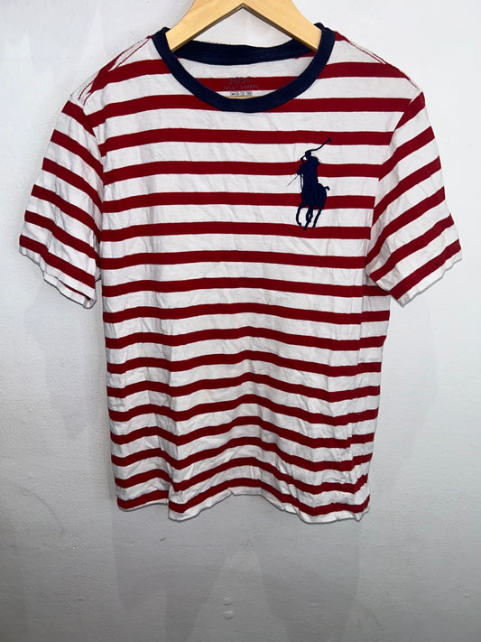 Red stripe tee 12-14y