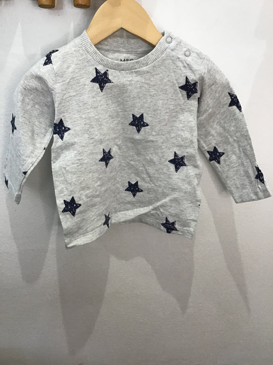 Lolngsleeve stars 6-9m