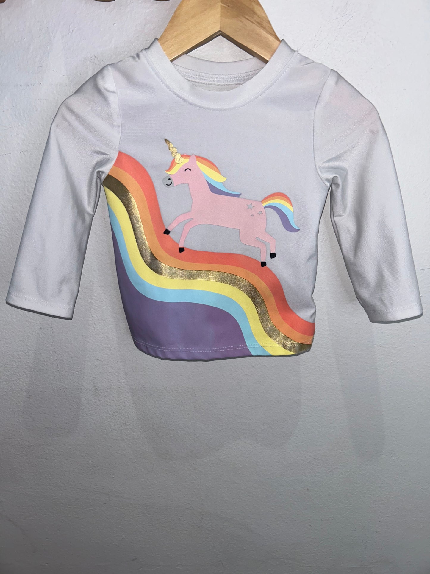 Unicorn swimsuit 12m