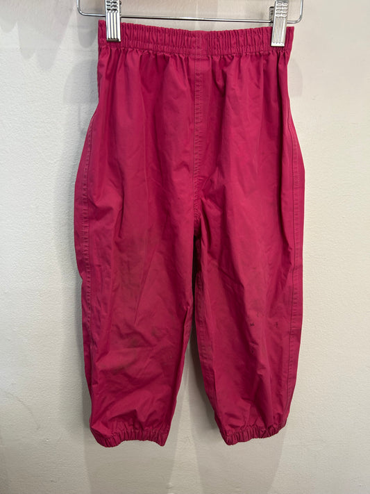 Hot pink rainpants 3y VGUC