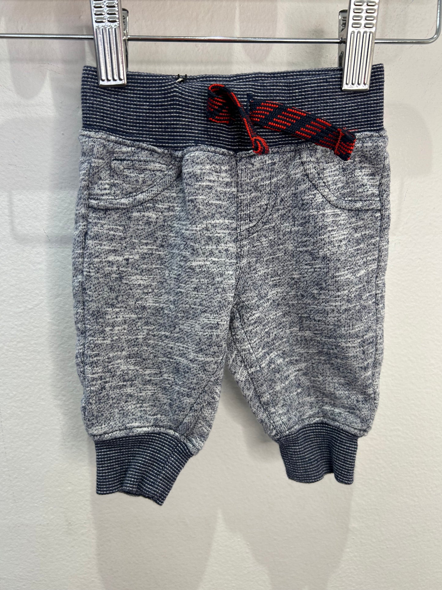 Red drawstring joggers 0-3m