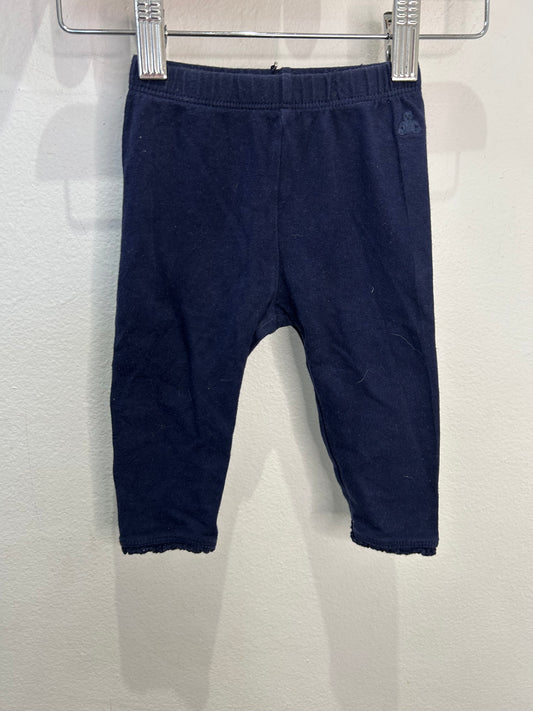 Navy leggings 3-6m