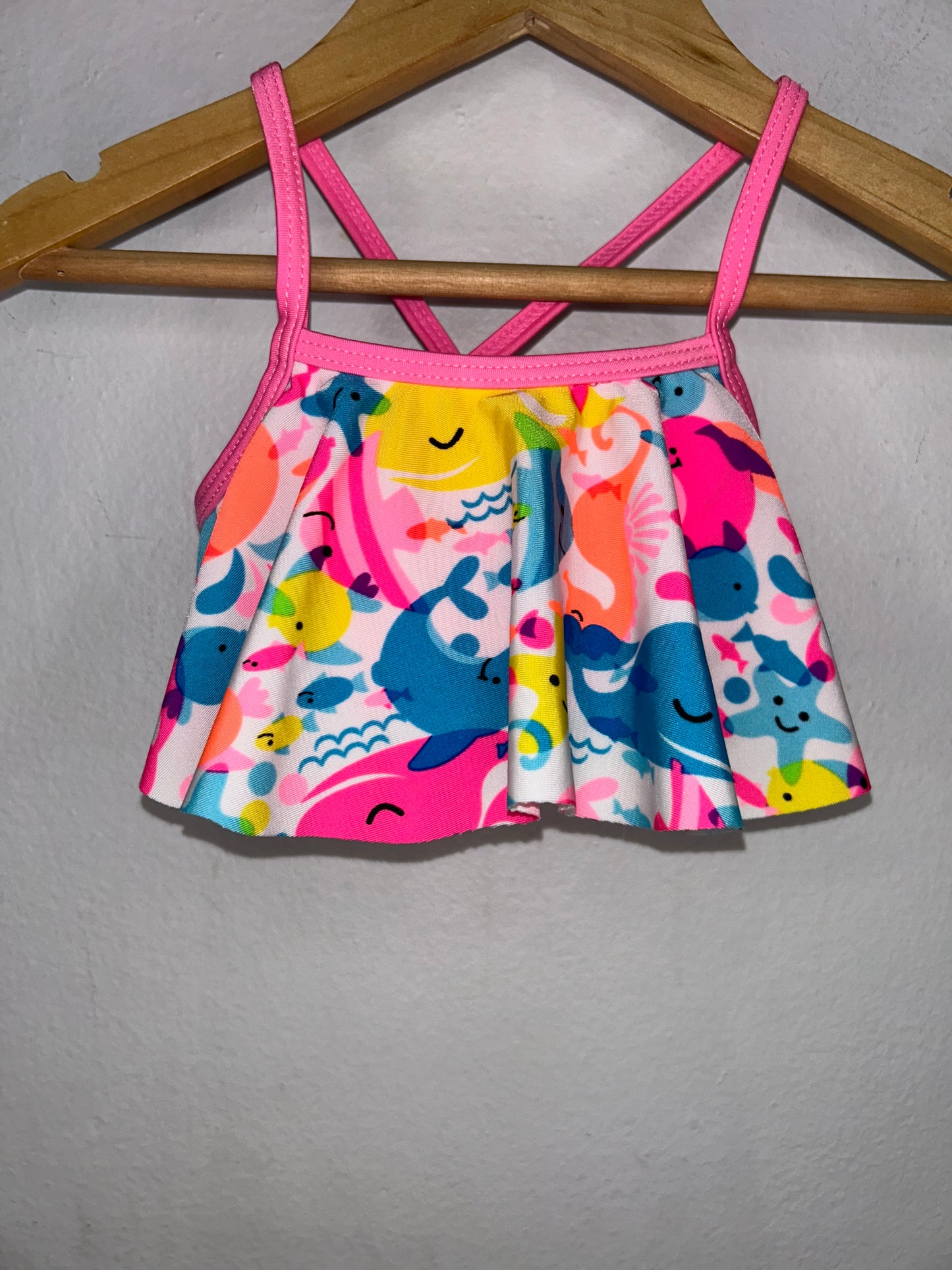 Neon fish two-piece swimsuit 18-24m